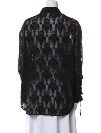 Saint Laurent 2022 Sheer Button-Up Top