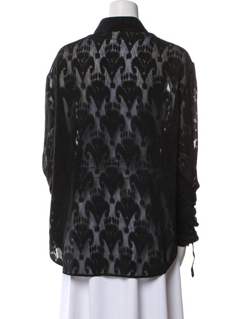 Saint Laurent 2022 Sheer Button-Up Top