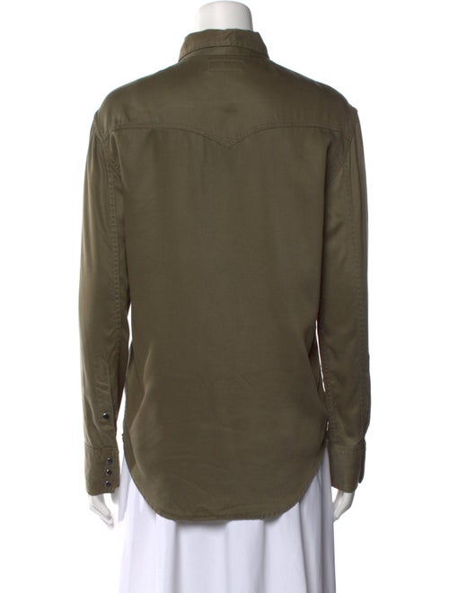 Saint Laurent Long Sleeve Button-Up Top