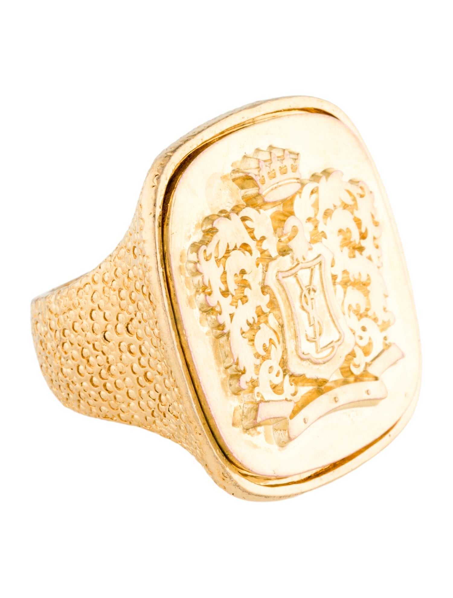 Saint Laurent Crest Cocktail Ring