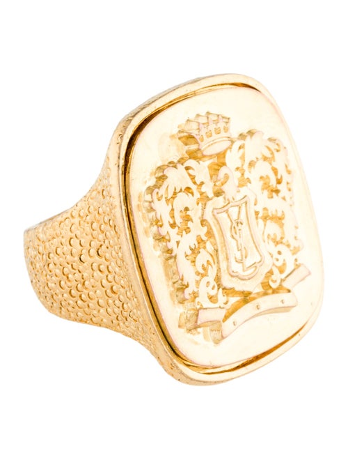 Saint Laurent Crest Cocktail Ring