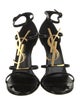 Saint Laurent Patent Leather T-Strap Sandals