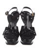 Saint Laurent Patent Leather T-Strap Sandals