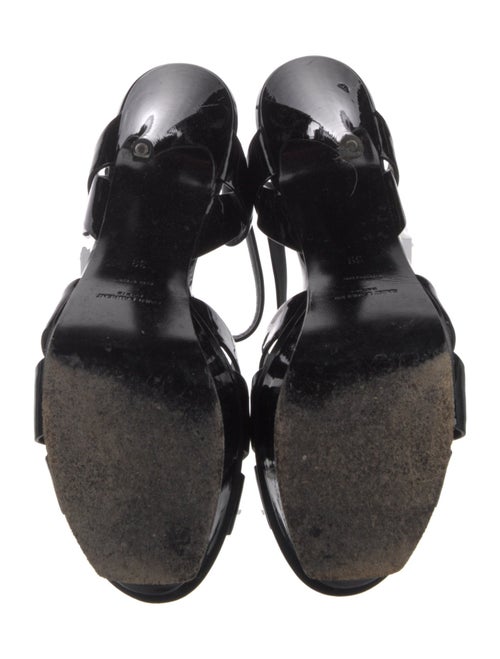 Saint Laurent Patent Leather T-Strap Sandals