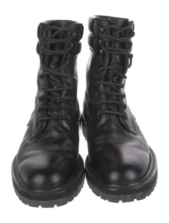 Saint Laurent Leather Lace-Up Boots