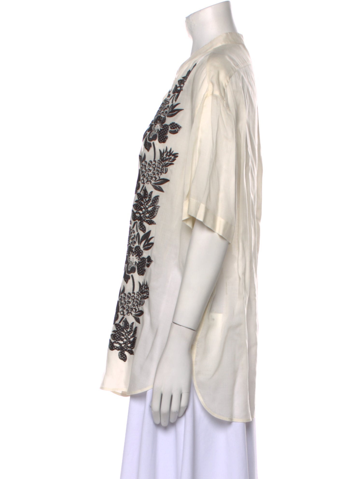 Saint Laurent 2020 Printed Button-Up Top