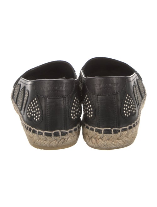 Saint Laurent Leather Studded Accents Espadrilles