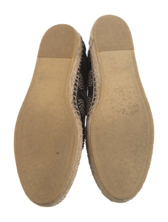 Saint Laurent Leather Studded Accents Espadrilles