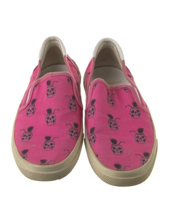 Saint Laurent Canvas Printed Loafers