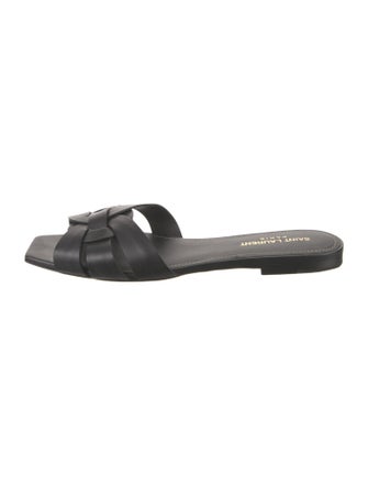 Saint Laurent Leather Slides