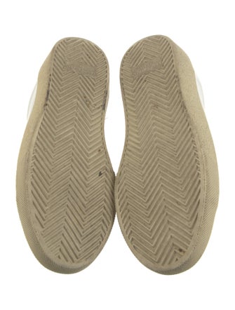 Saint Laurent Leather Embroidered Accent Sneakers