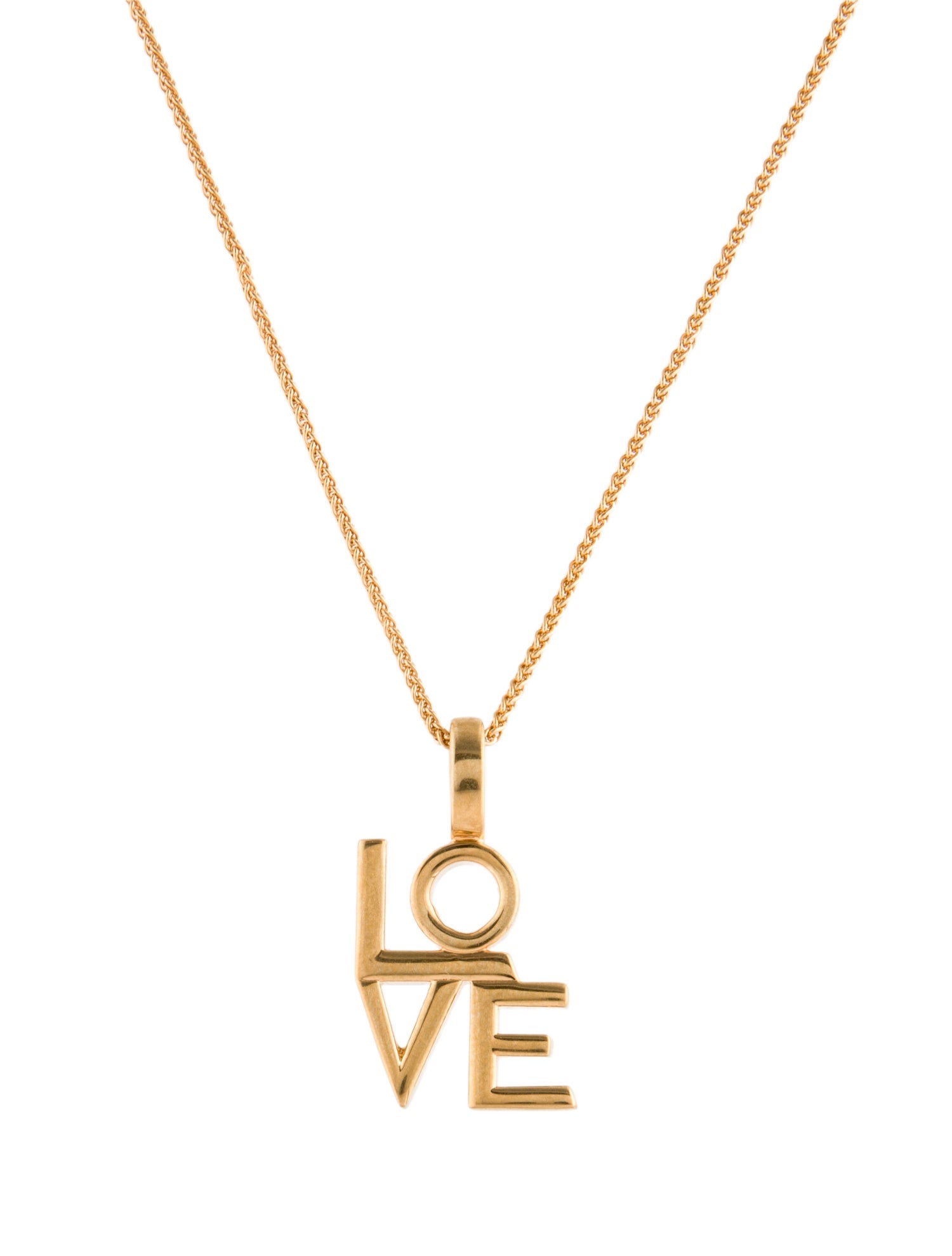 Saint Laurent Love Pendant Necklace