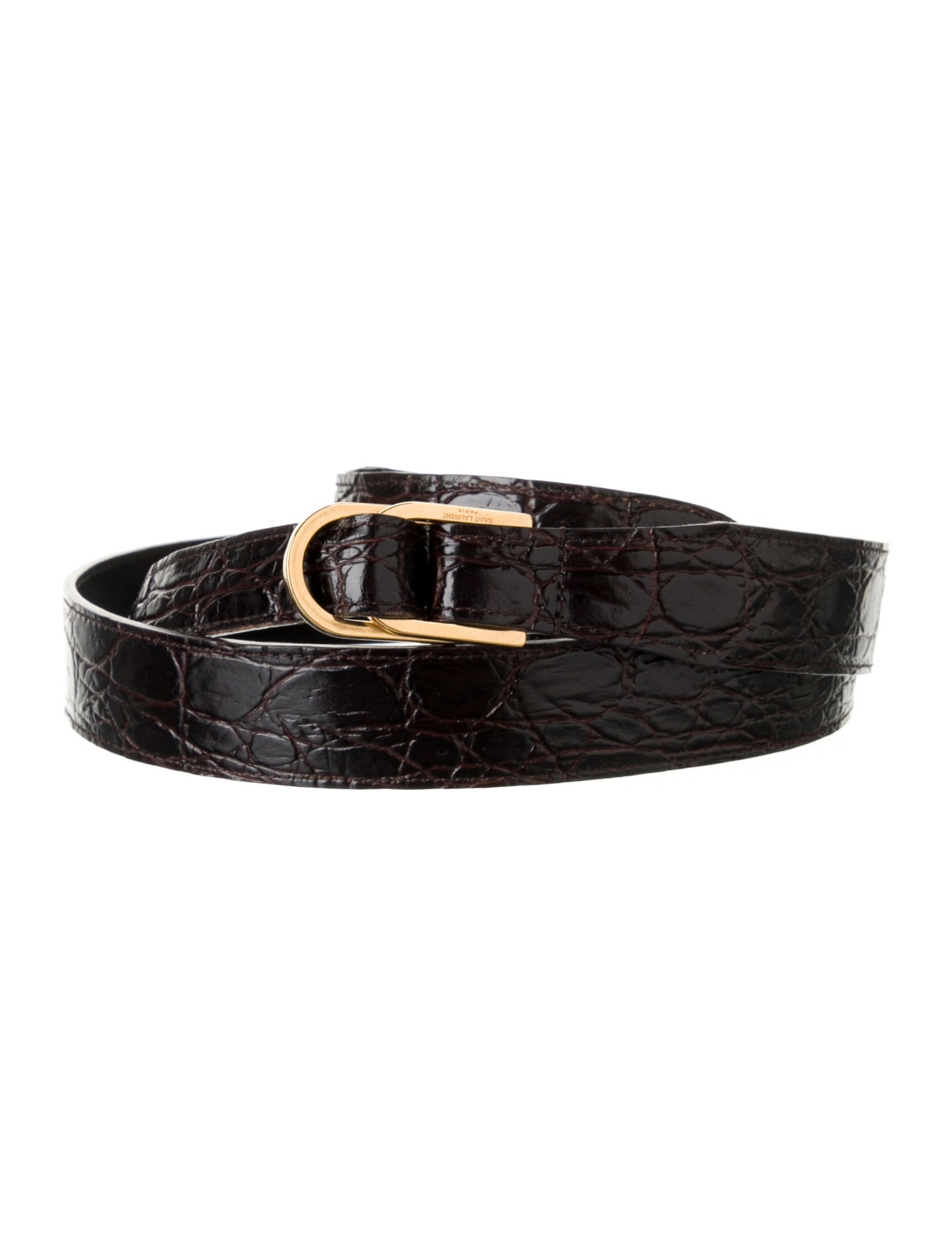 Saint Laurent Skinny Leather Belt