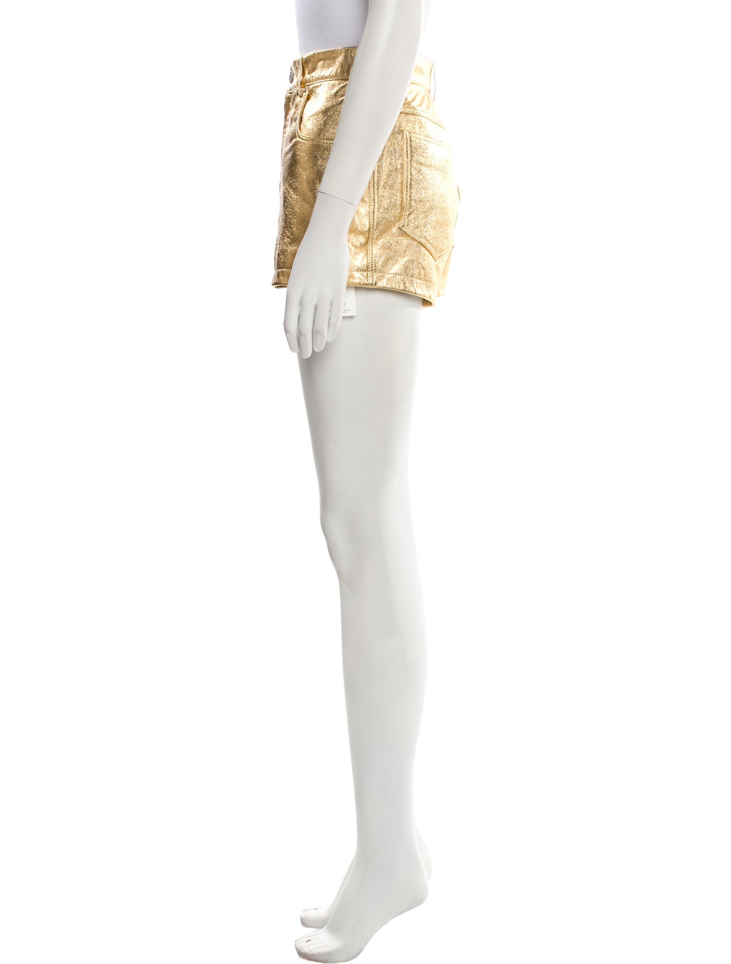 Saint Laurent Leather Mini Shorts