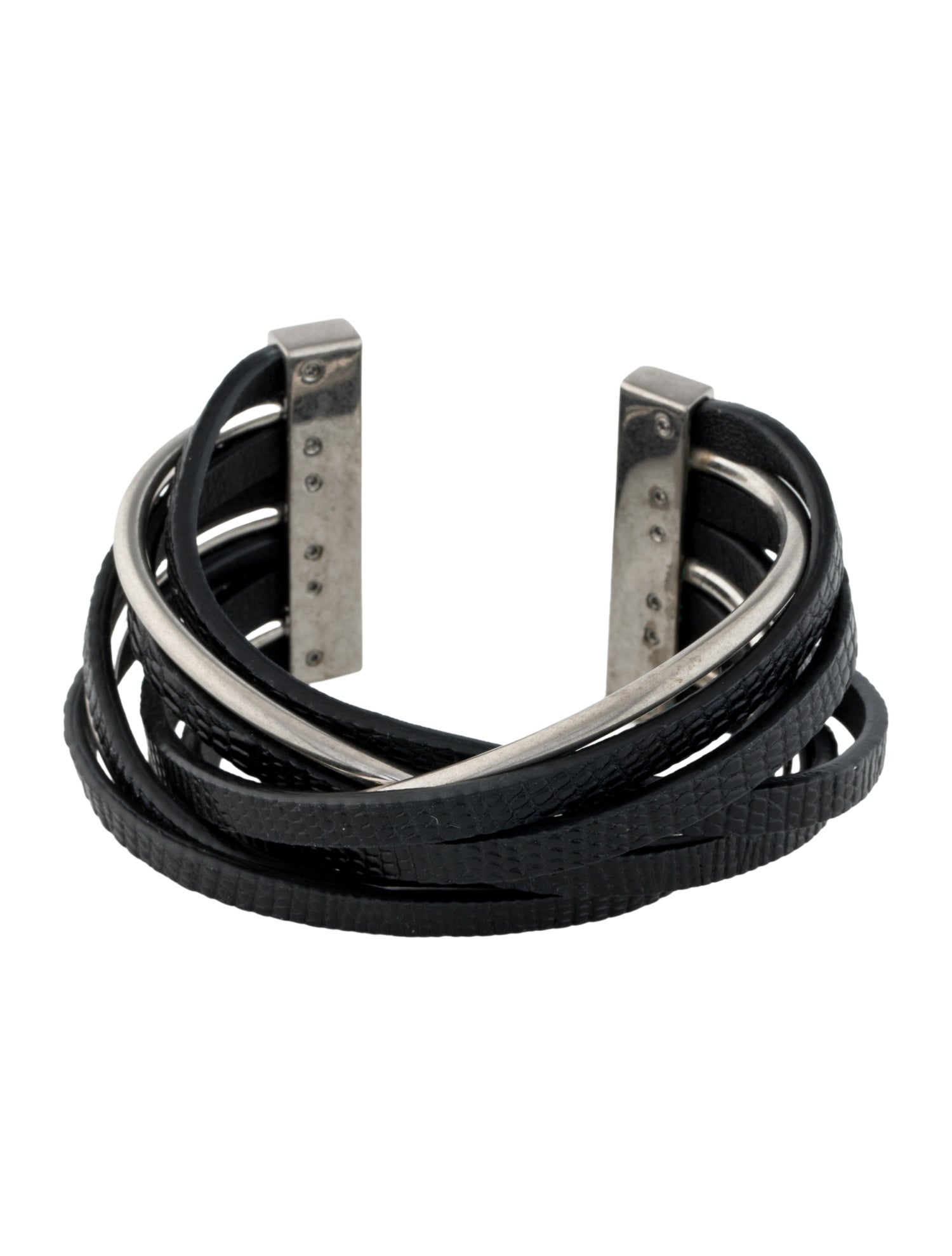 Saint Laurent Leather Cuff Bracelet