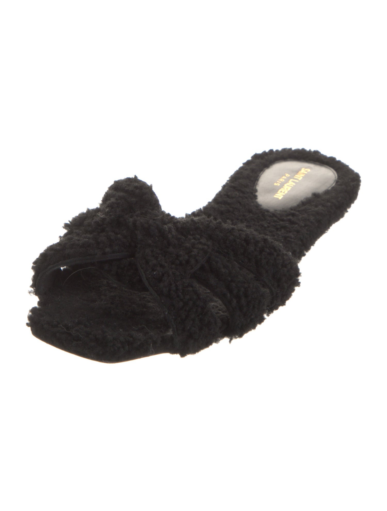 Saint Laurent Shearling Slides