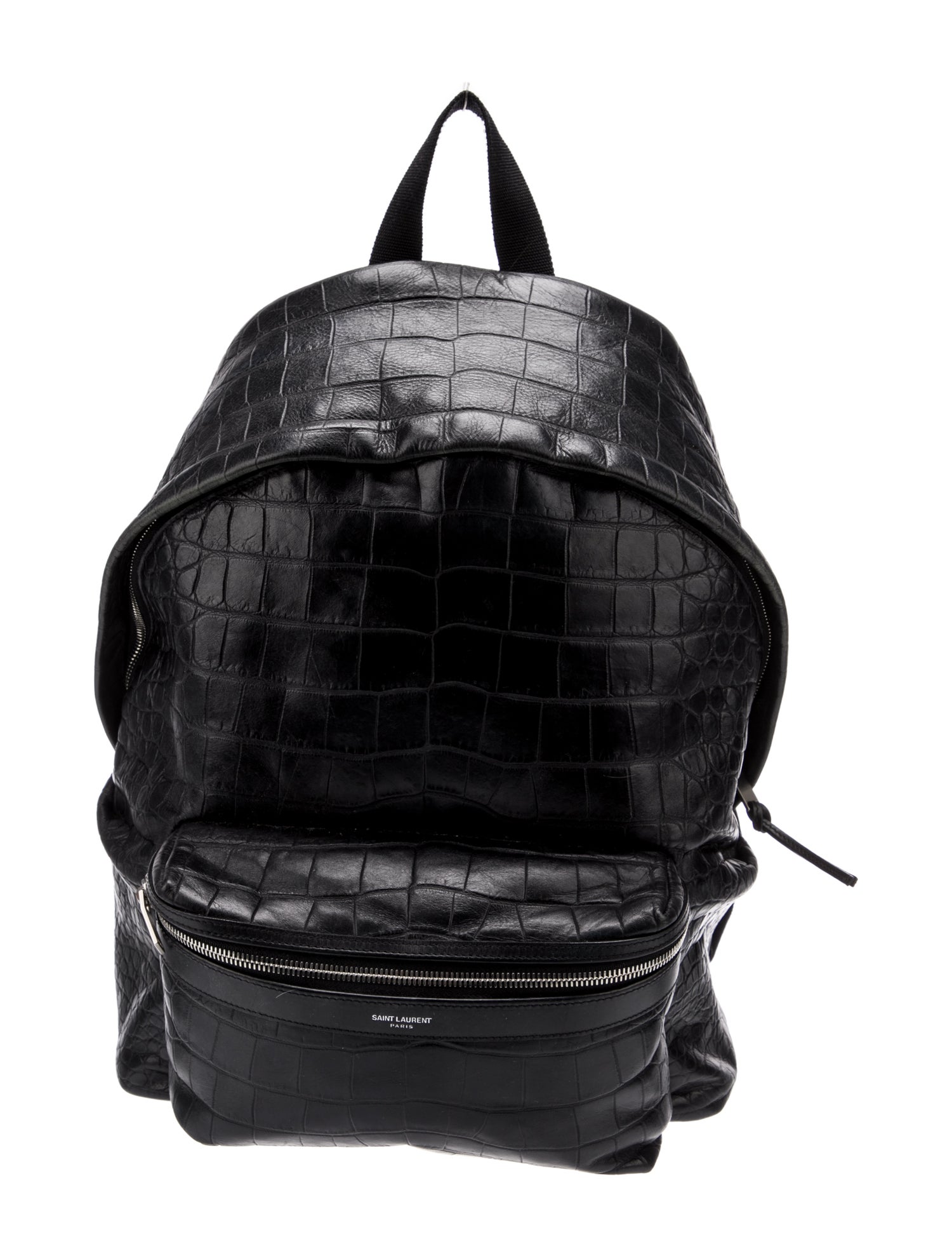 Saint Laurent Embossed Leather Backpack