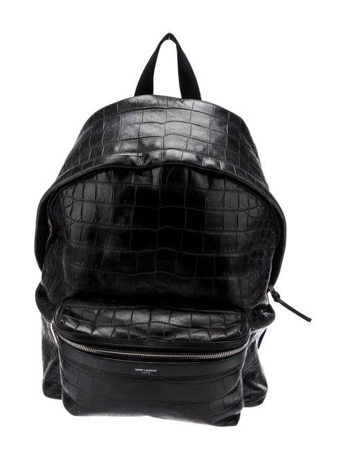 Saint Laurent Embossed Leather Backpack