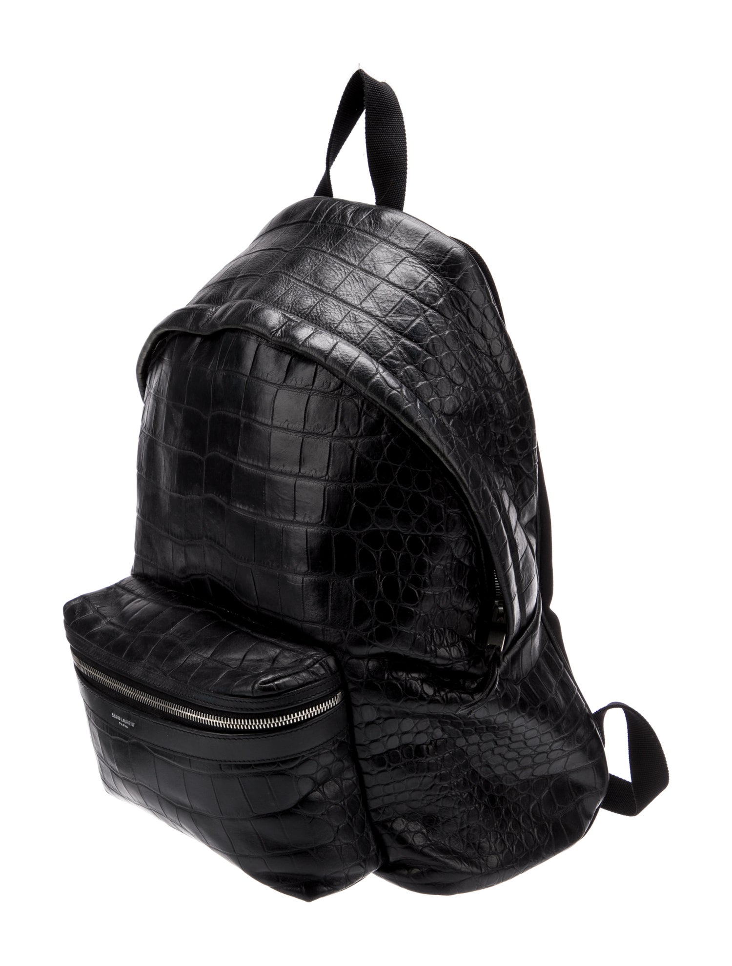 Saint Laurent Embossed Leather Backpack