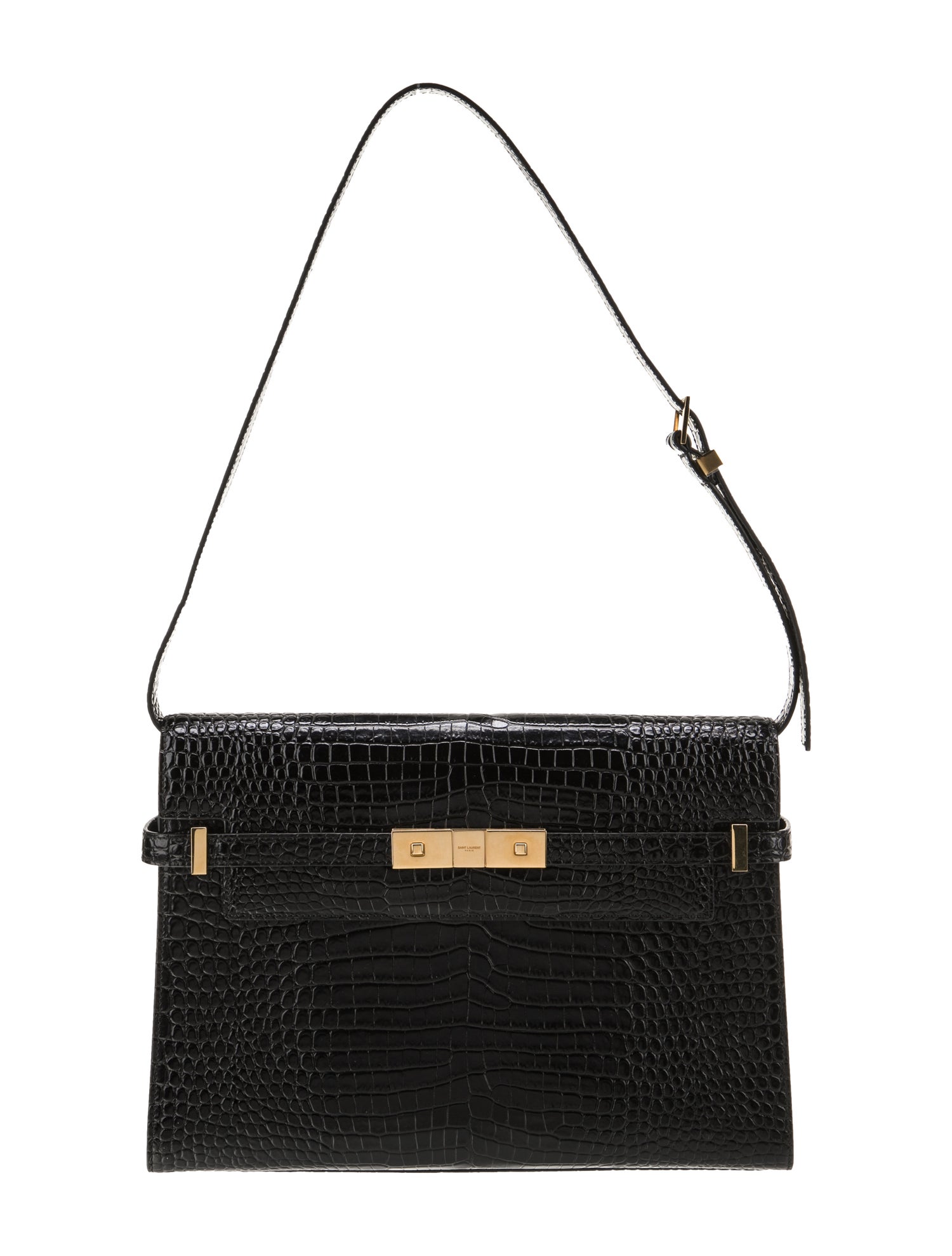 Saint Laurent Embossed Leather Manhattan