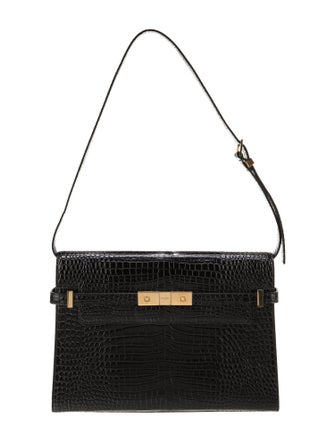 Saint Laurent Embossed Leather Manhattan