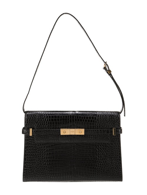 Saint Laurent Embossed Leather Manhattan