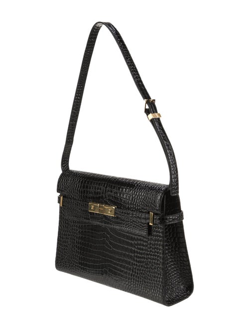 Saint Laurent Embossed Leather Manhattan