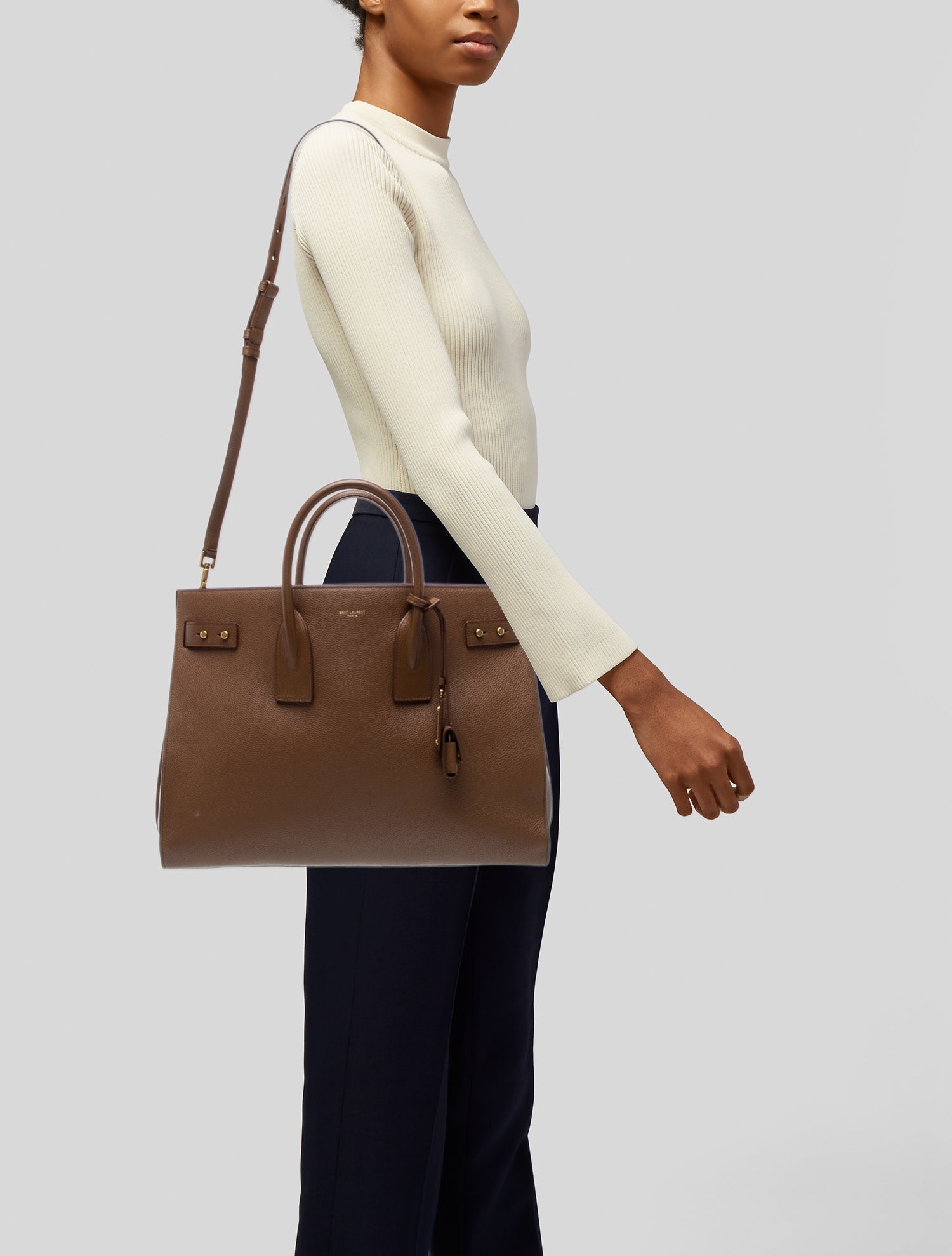 Saint Laurent Leather Sac De Jour Large 2023