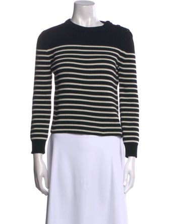 Saint Laurent Striped Crew Neck Sweater