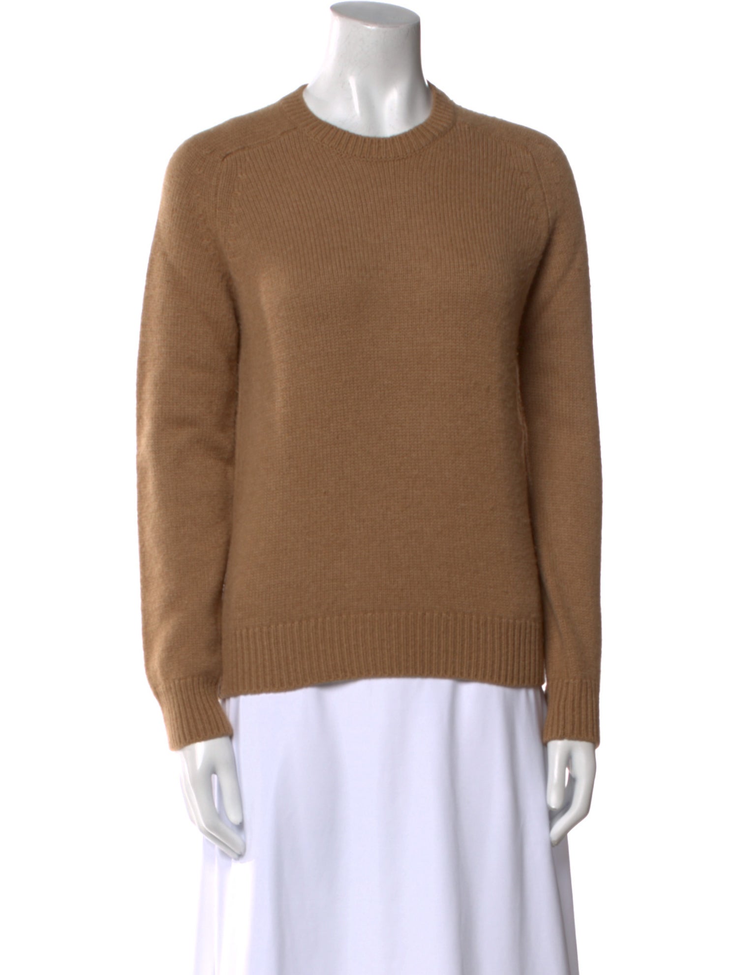 Saint Laurent Camel Hair Crew Neck Sweater