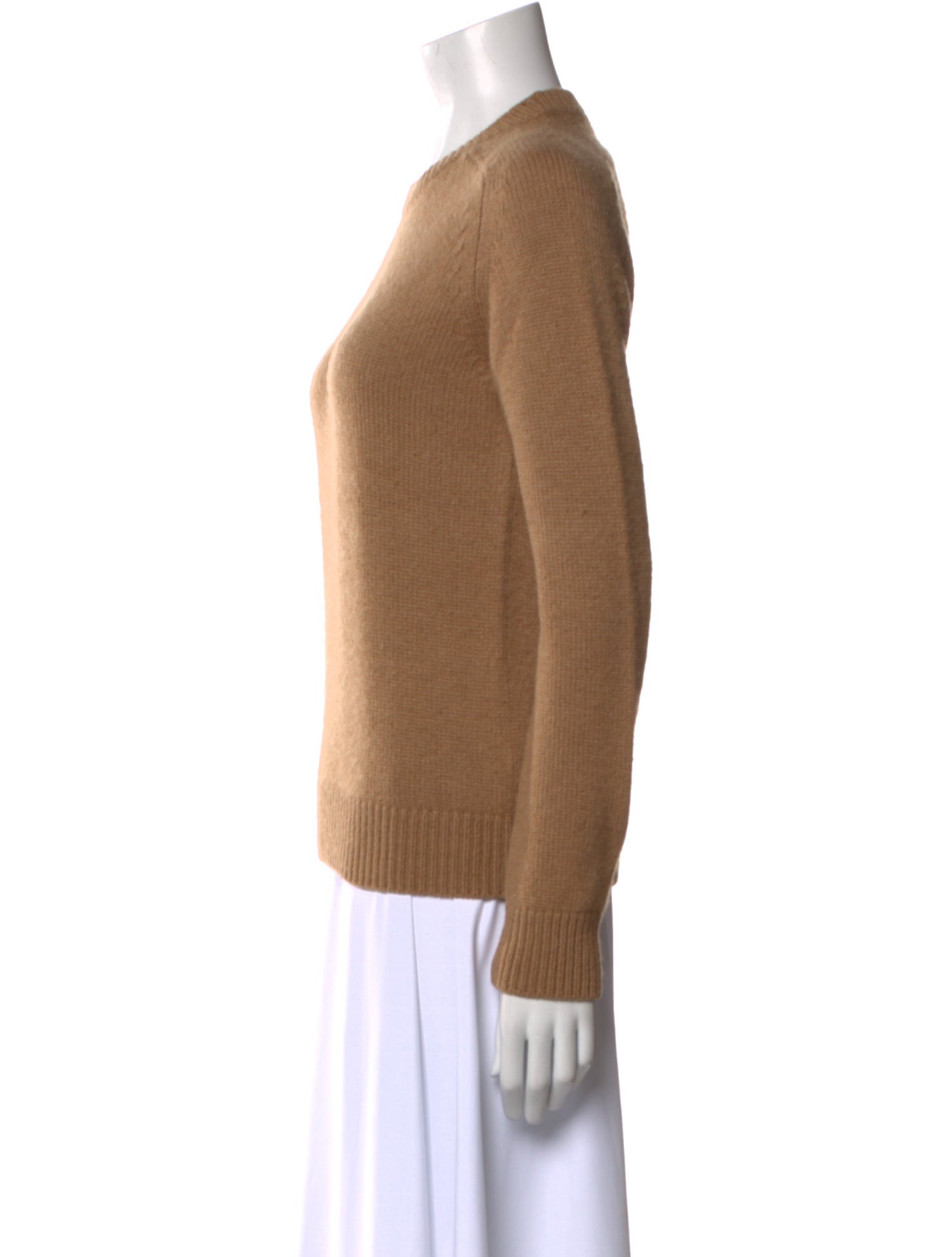 Saint Laurent Camel Hair Crew Neck Sweater