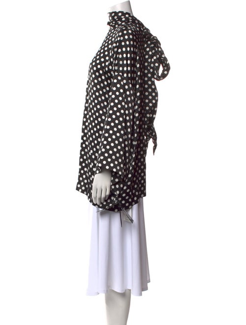 Saint Laurent Polka Dot Print Turtleneck Tunic