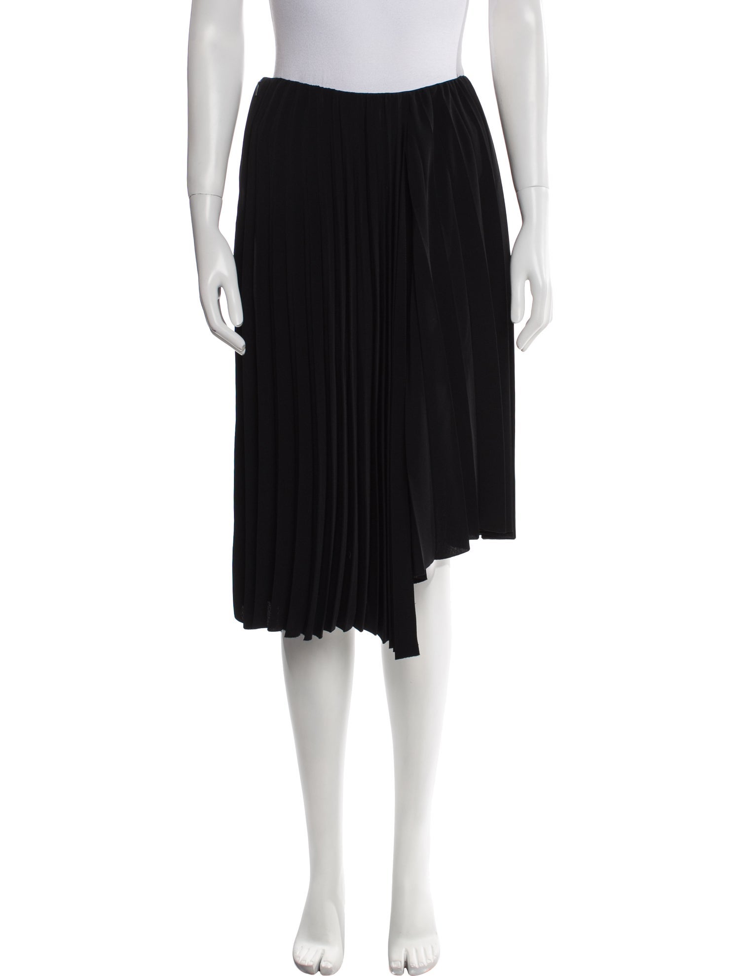 Saint Laurent Pleated Accents Knee-Length Skirt