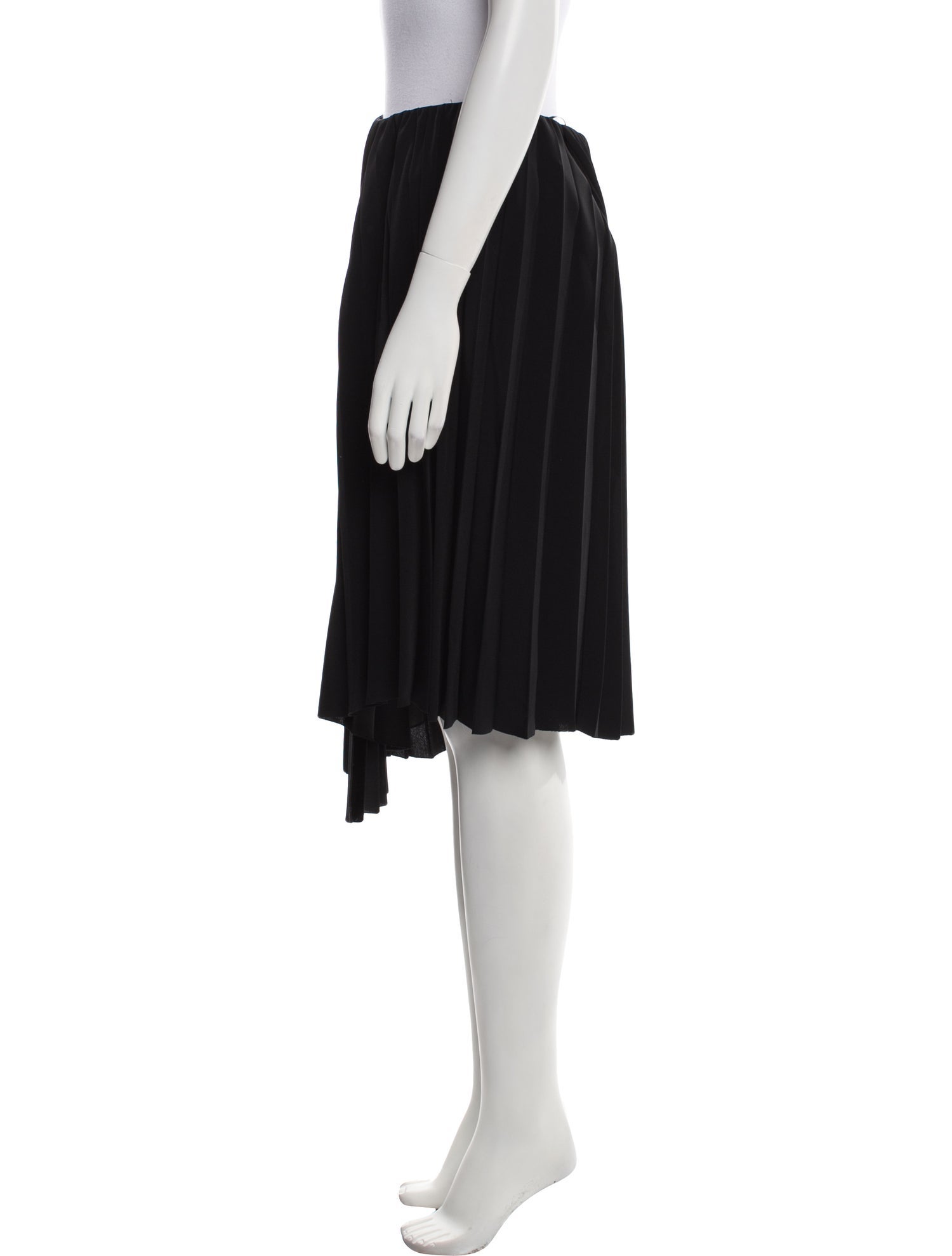 Saint Laurent Pleated Accents Knee-Length Skirt