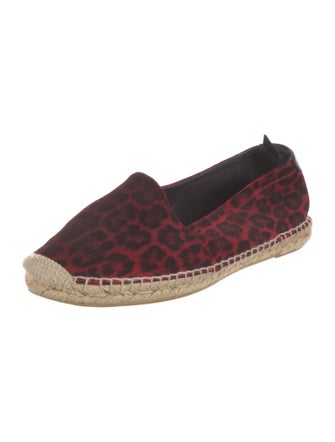 Saint Laurent Suede Animal Print Espadrilles