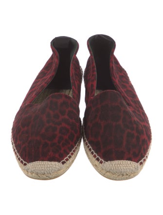 Saint Laurent Suede Animal Print Espadrilles