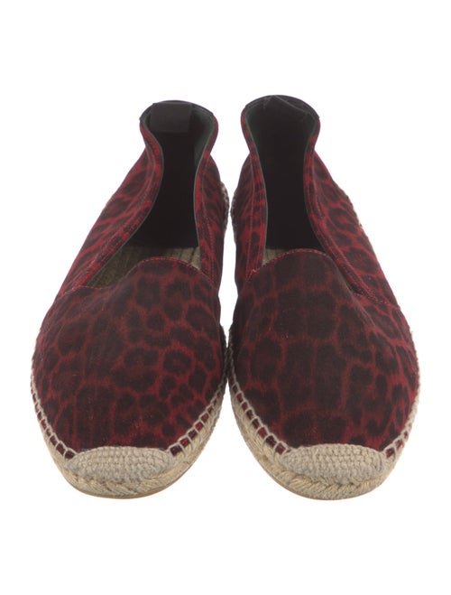 Saint Laurent Suede Animal Print Espadrilles