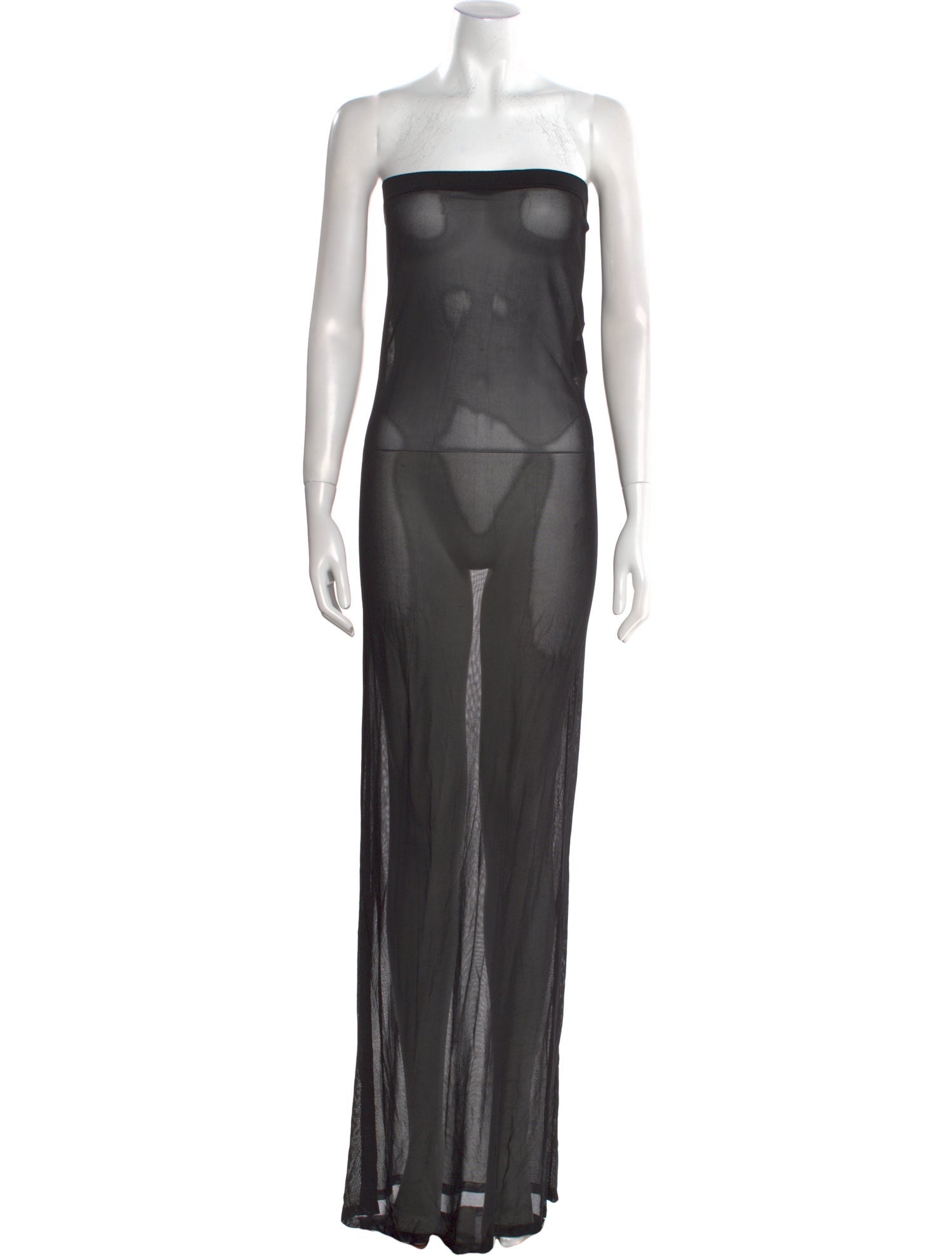 Saint Laurent Strapless Long Dress