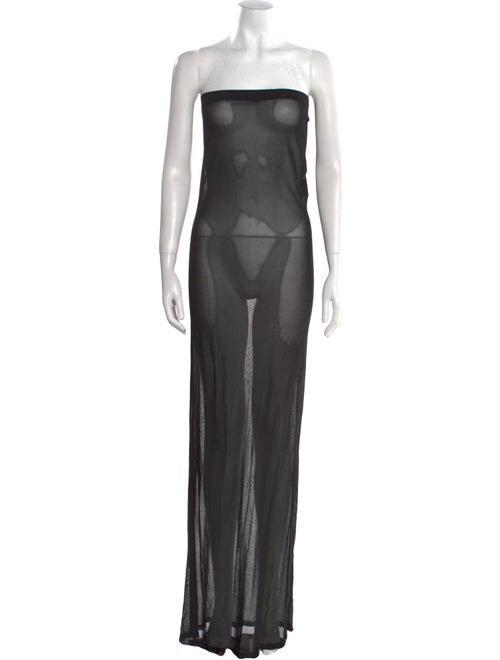 Saint Laurent Strapless Long Dress