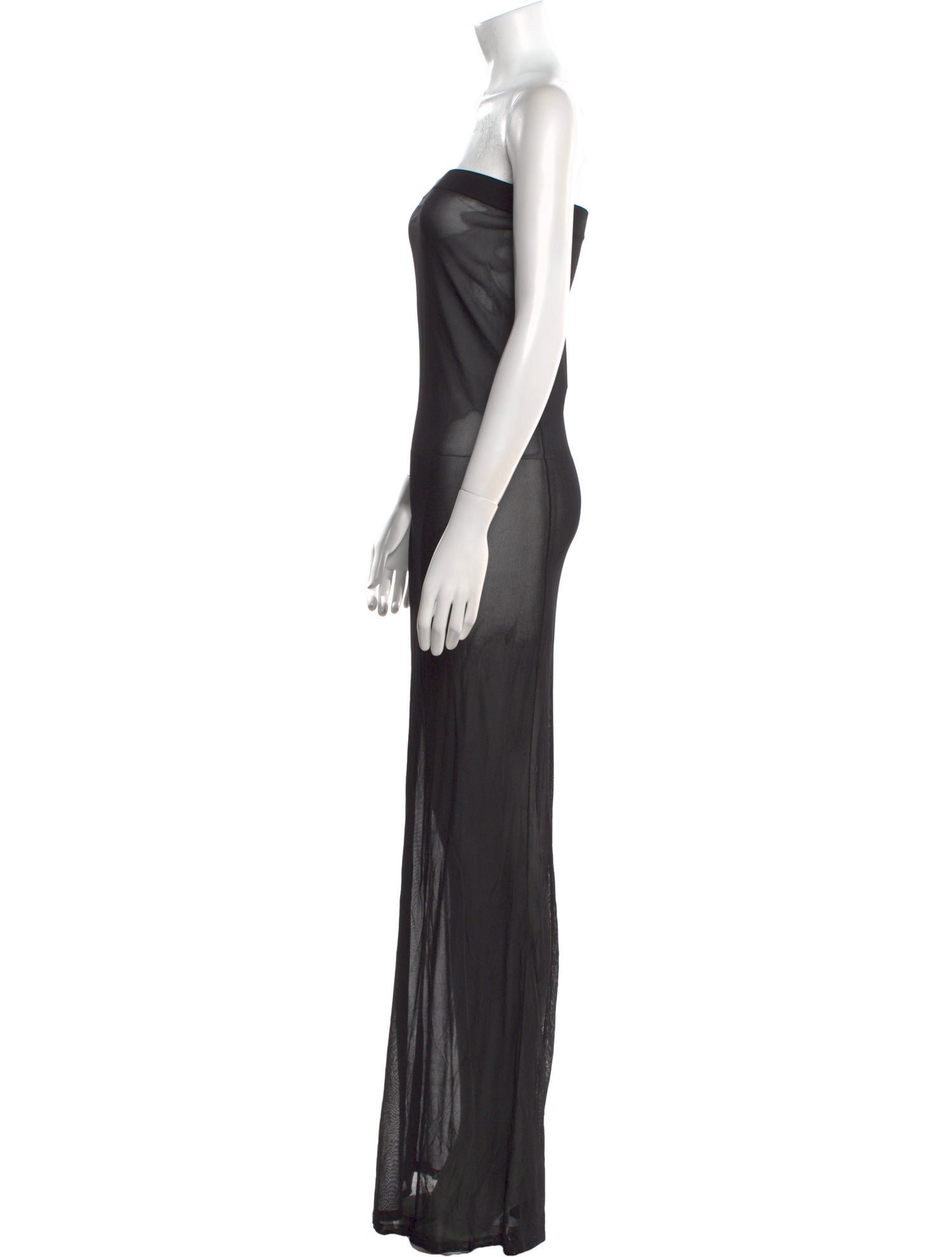 Saint Laurent Strapless Long Dress