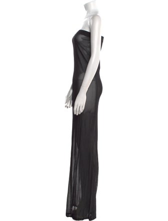 Saint Laurent Strapless Long Dress