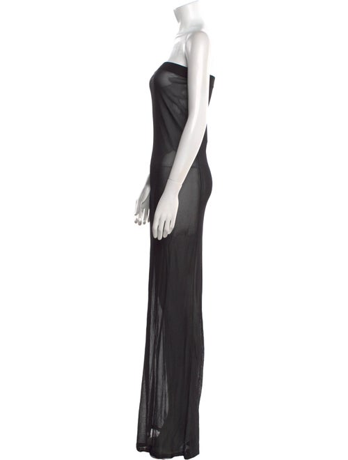 Saint Laurent Strapless Long Dress