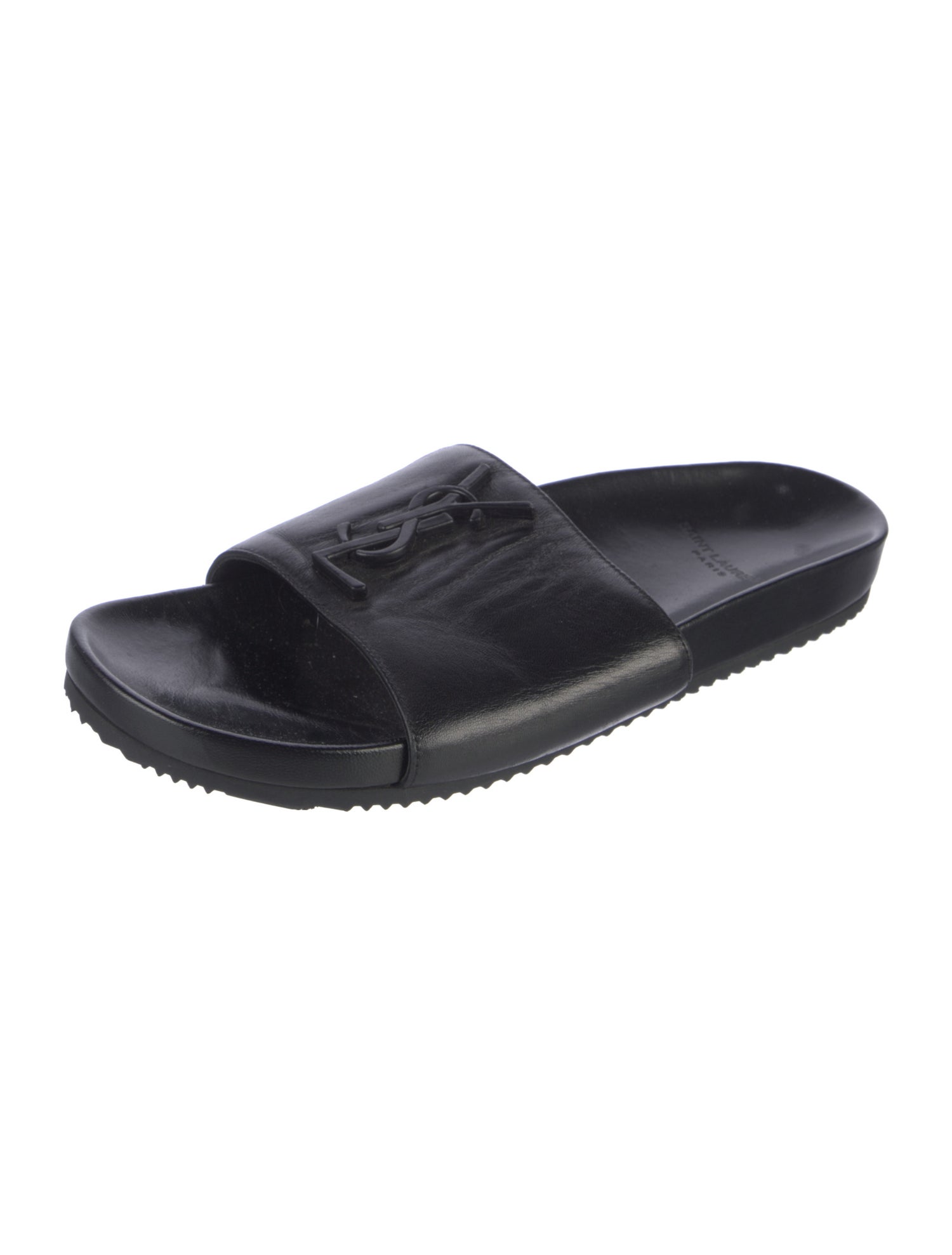 Saint Laurent Leather Slides