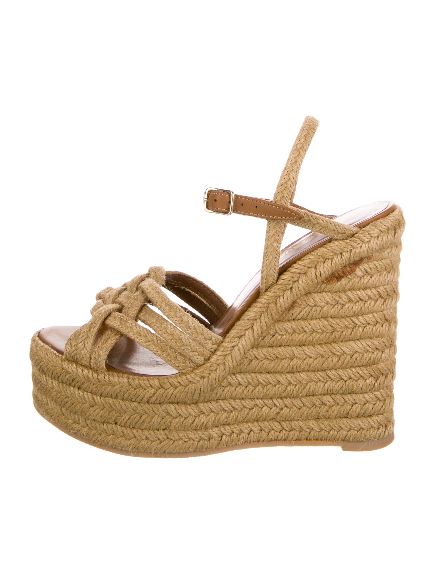 Saint Laurent Jute Braided Accents Espadrilles
