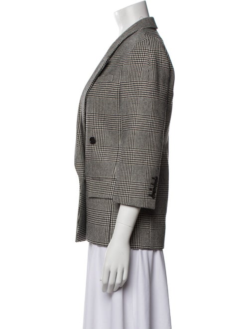 Saint Laurent Wool Houndstooth Print Blazer