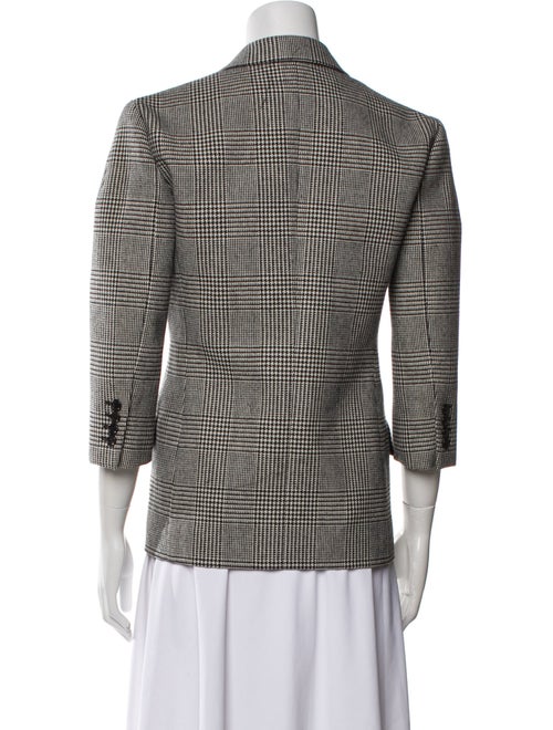 Saint Laurent Wool Houndstooth Print Blazer