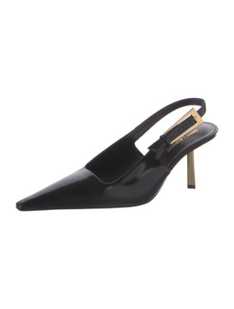 Saint Laurent Patent Leather Slingback Pumps