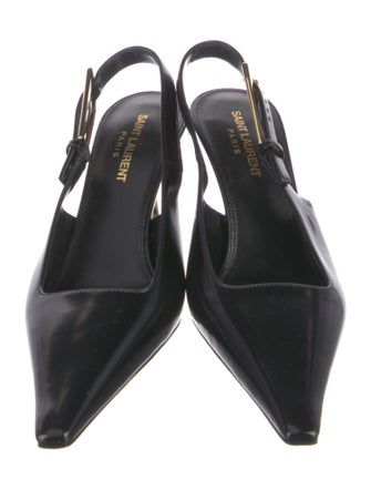 Saint Laurent Patent Leather Slingback Pumps
