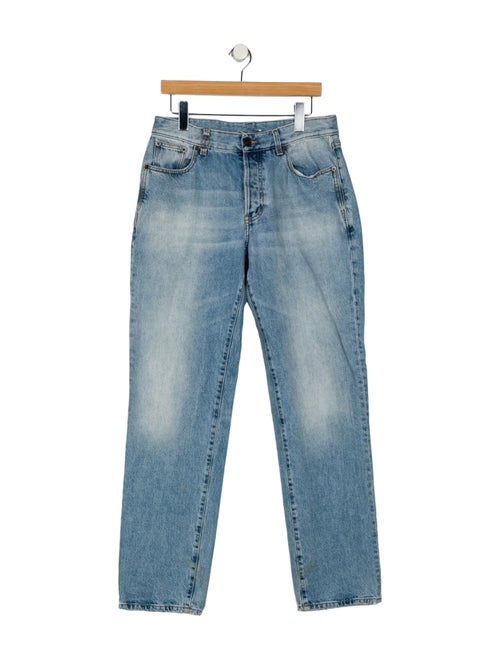 Saint Laurent Mid-Rise Straight Leg Jeans