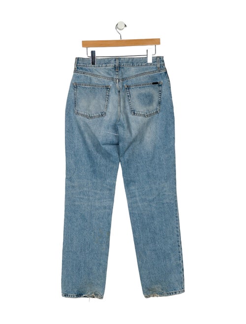 Saint Laurent Mid-Rise Straight Leg Jeans